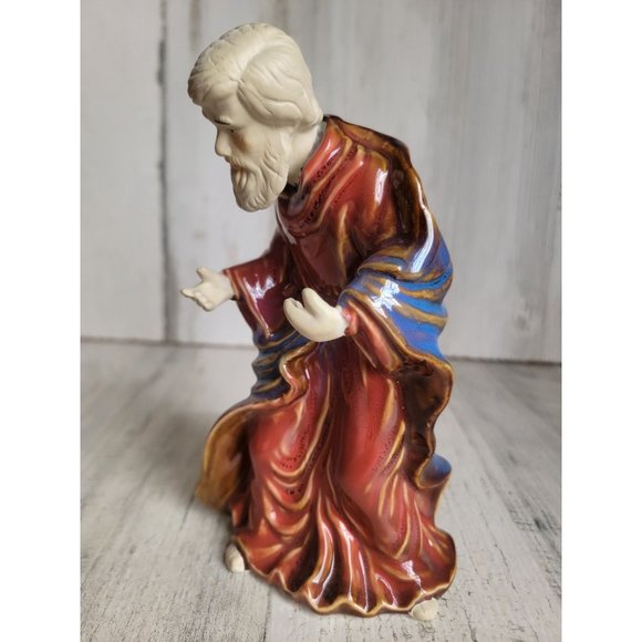 Ceramic Nativity Joseph father religious statue - Picture 2 of 8